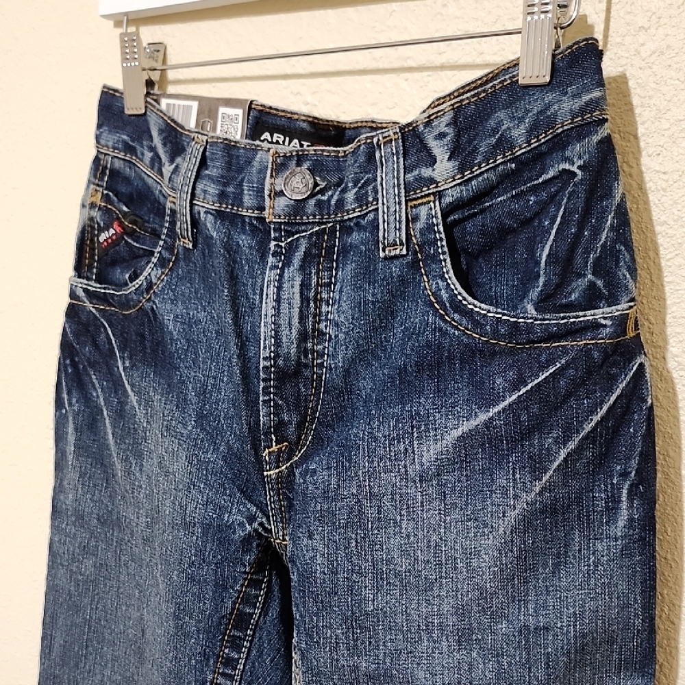 Ariat Blue Straight-Leg Jeans Classic Denim - Picture 9 of 13